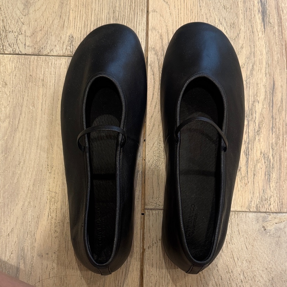 Tony Bianco Black Napa Ballet Flats